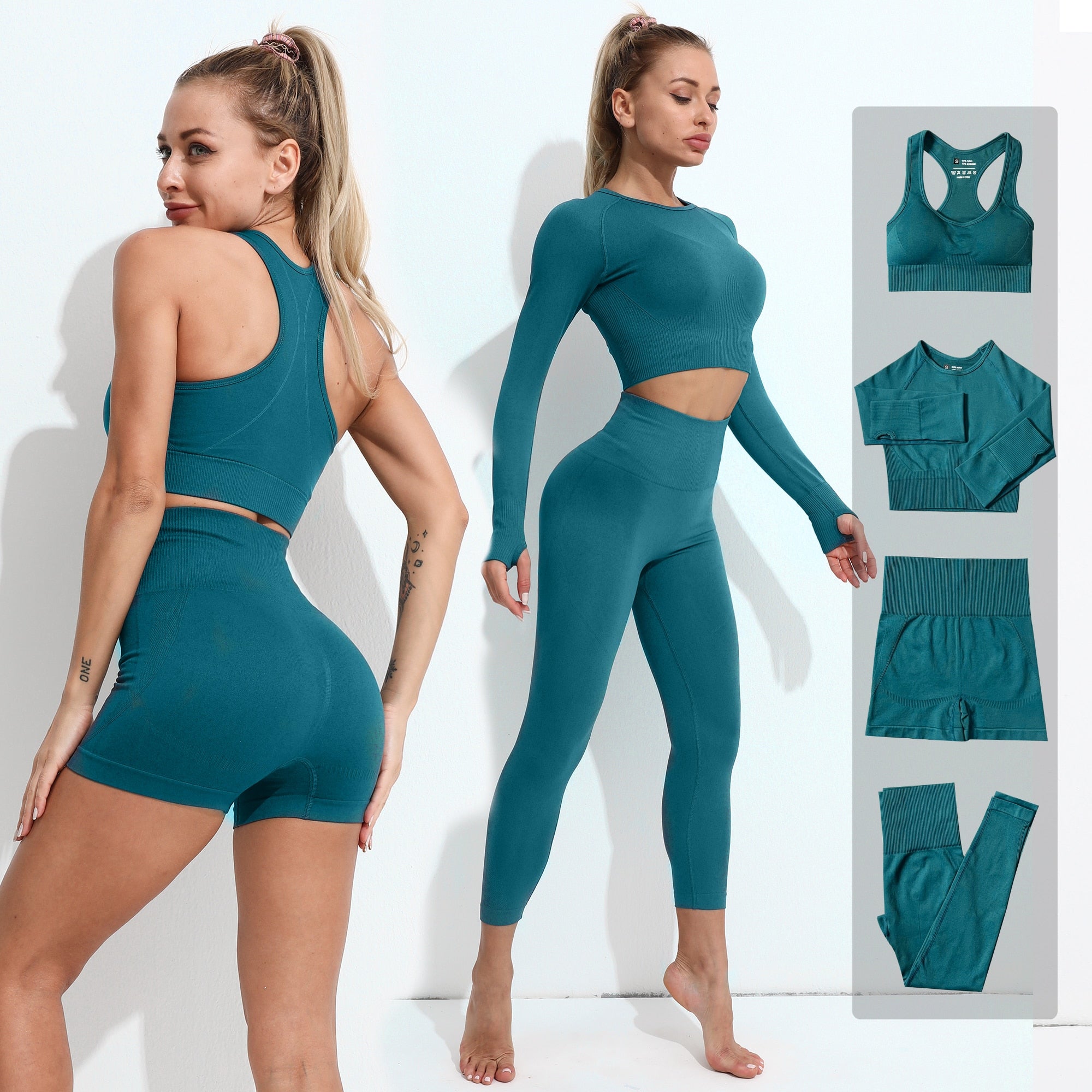 Yoga set sports suit women workout sports outfit fitness set wear