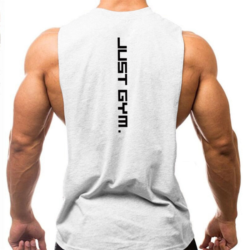 Brand gym clothing cotton singlets canotte bodybuilding stringer tank top  men fitness shirt muscle guys sleeveless vest Tanktop