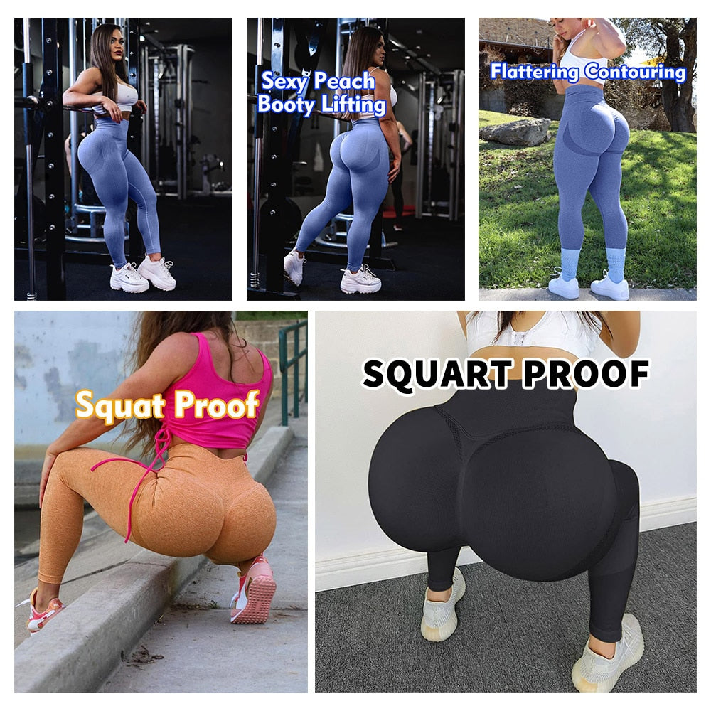 Women Seamless Yoga Shorts High Waist Butt Lifting Sports Tights Squat  Proof Gym Workout Fitness Active Wear Leggings Shorts