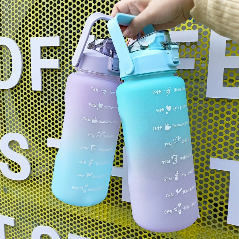 2 Liters Water Bottle Motivational Drinking Bottle Sports Water Bottle –  Active Edge