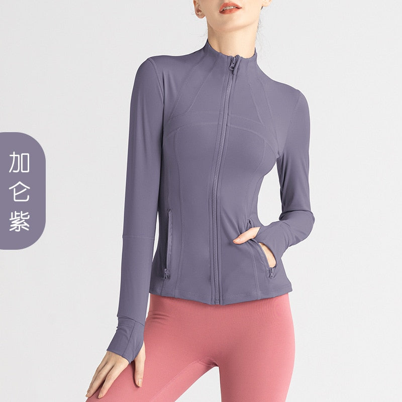 Quick Dry Half Zip Hooded Yoga Jacket Womens Fitness Sweatshirt With Thumb  Holes From Luluyogawholesaler, $36.29